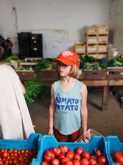 Bobo Choses Tomato Potato Linen Tank Top リネン混タンクトップ スペイン子供服 Otti オッティ パリやイタリア ベルギーのインポート子供服 インポートセレクトショップ